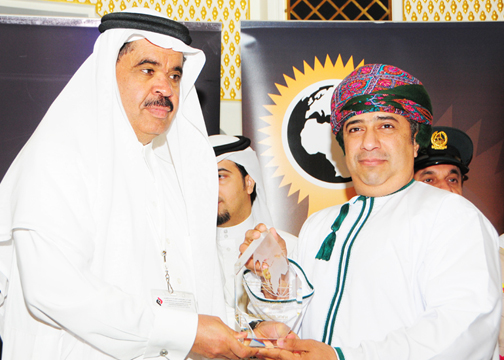 Dr Fahd Al-Shalan, Director General of King Fahd Security College awarded Abdullah Bin Nasser Al Bahrani, Director of Digitalization System Deprt Ministry of Education Sultanate of Oman - Middle East Corporate and Media Communication Excellence Award