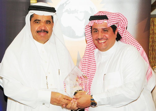 Dr Fahd Al-Shalan, Director General of King Fahd Security College awarded Muhammed Al Rashidi, Media Centre Director, Saudi Telecom - Middle East Corporate and Media Communication Excellence Award